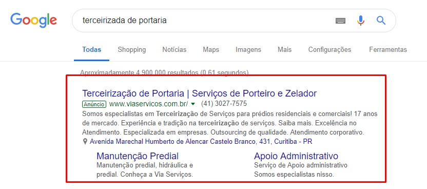 Anúncios Ads Via Serviços