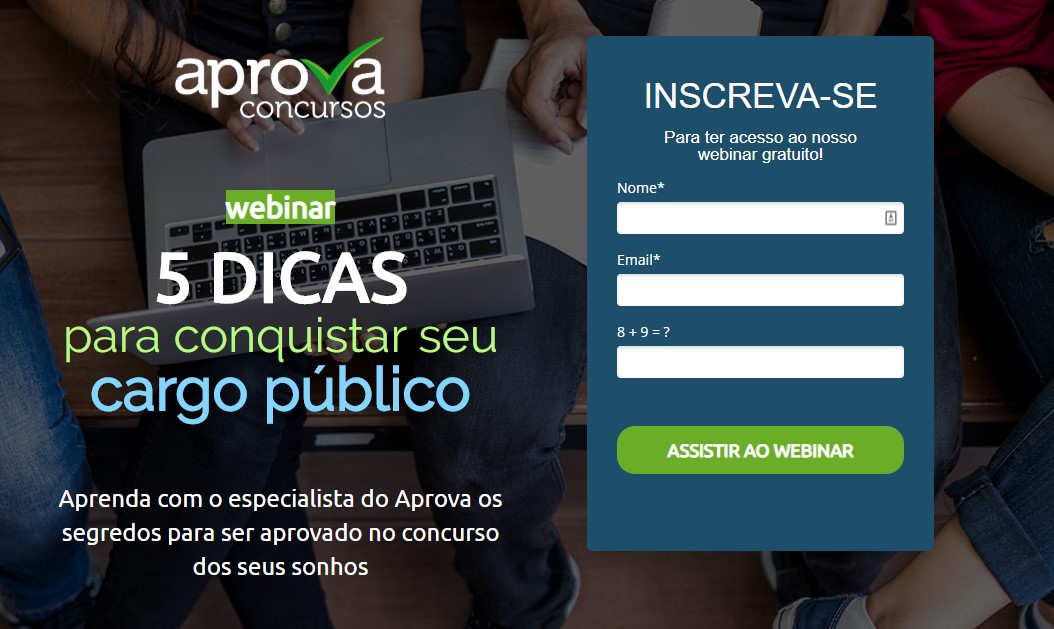 Landing page - webinar