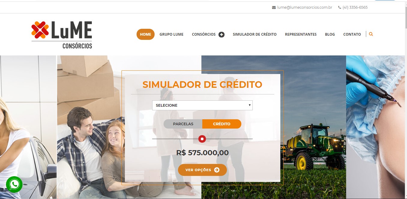 Novo site LuME Consórcios