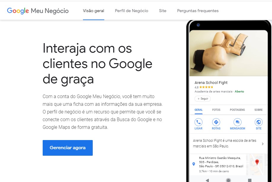 Login Google Meu Negócio