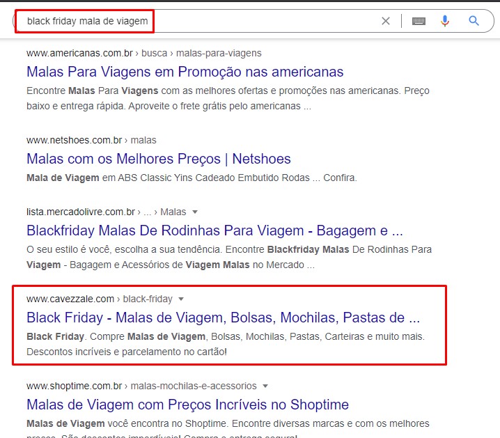 Otimização SEO - Hotsite Cavezzale