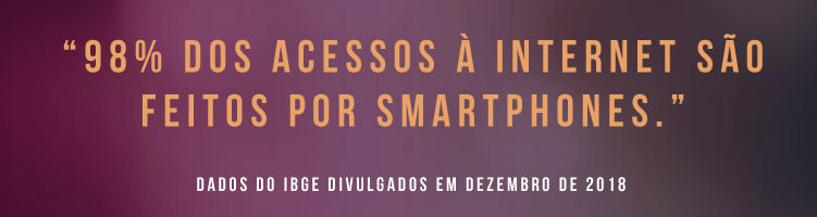 Acessos a internet via smartphones