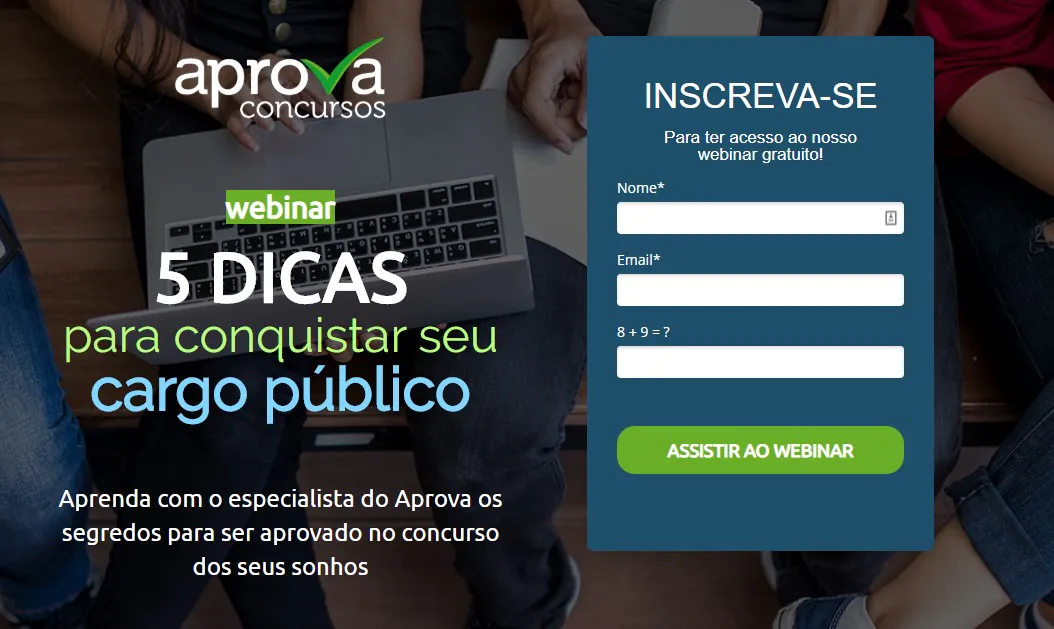 Landing page - webinar
